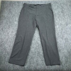 George Dress Pants Mens 40x30 Gray 4Way Stretch Expandable Waist *Missing Button